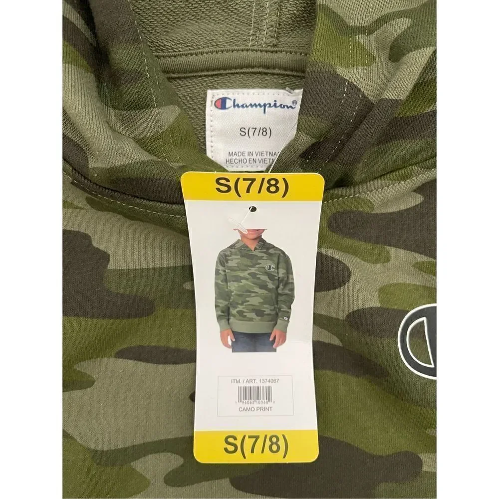 ❤️Champion Boy’s Fleece Hooded Camo Sweatshirt